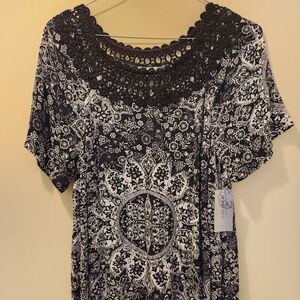 NWT Dress Catherines Black Floral Maxi Dress